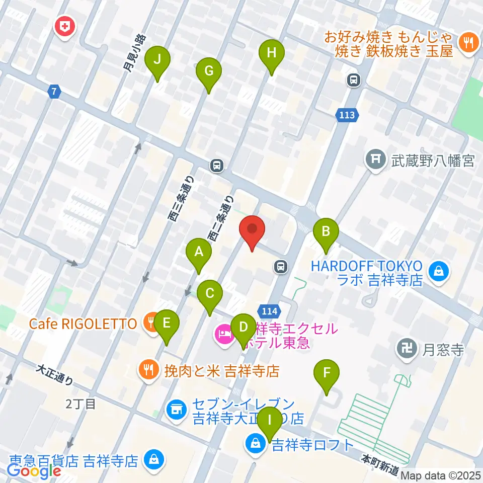 ピアノスタジオノア 吉祥寺店周辺の駐車場・コインパーキング一覧地図