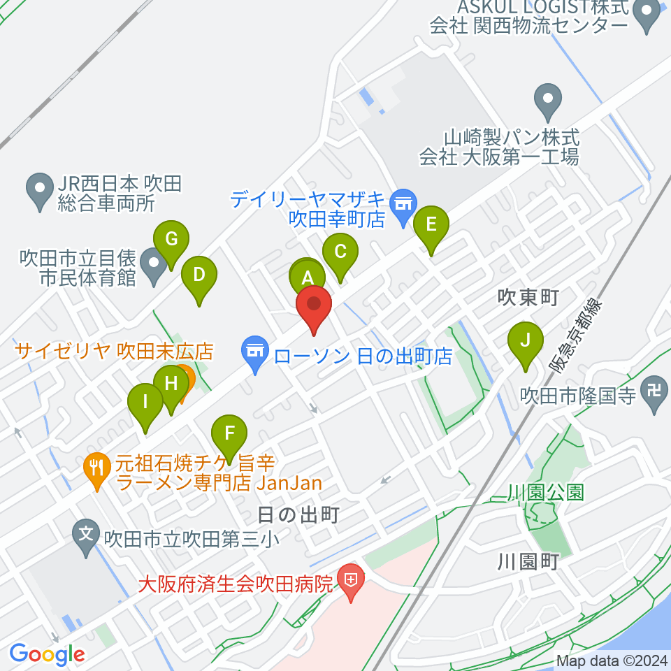 うたまくらピアノ工房周辺の駐車場・コインパーキング一覧地図