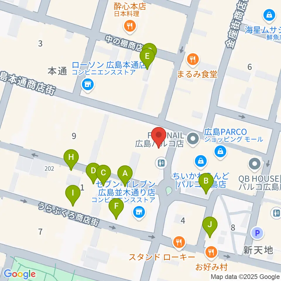 遠藤管楽器店周辺の駐車場・コインパーキング一覧地図