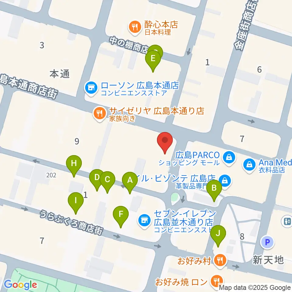 遠藤管楽器店周辺の駐車場・コインパーキング一覧地図