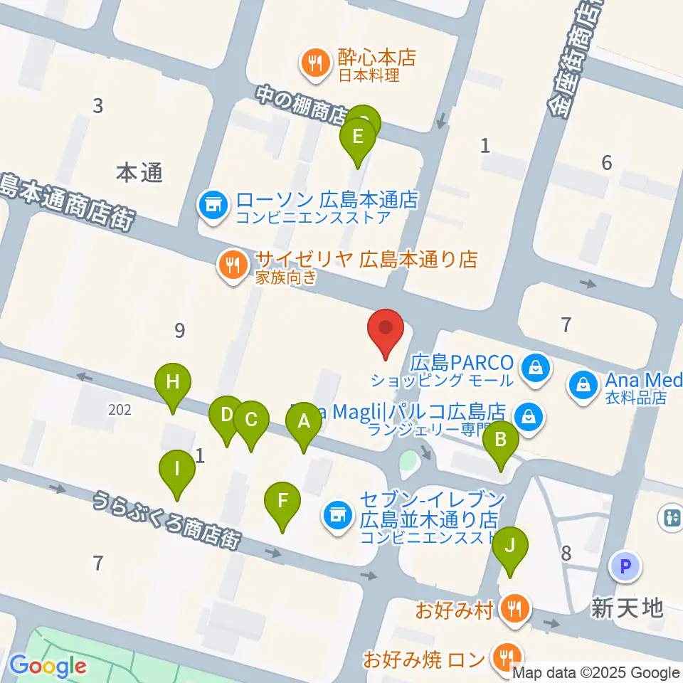 遠藤管楽器店周辺の駐車場・コインパーキング一覧地図