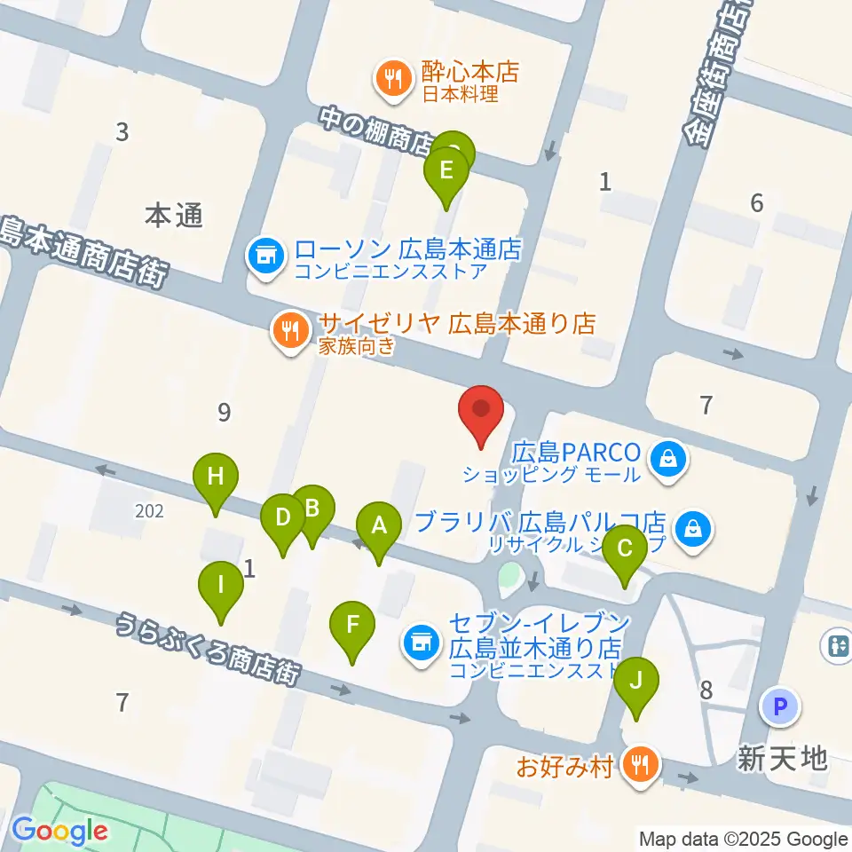 遠藤管楽器店周辺の駐車場・コインパーキング一覧地図