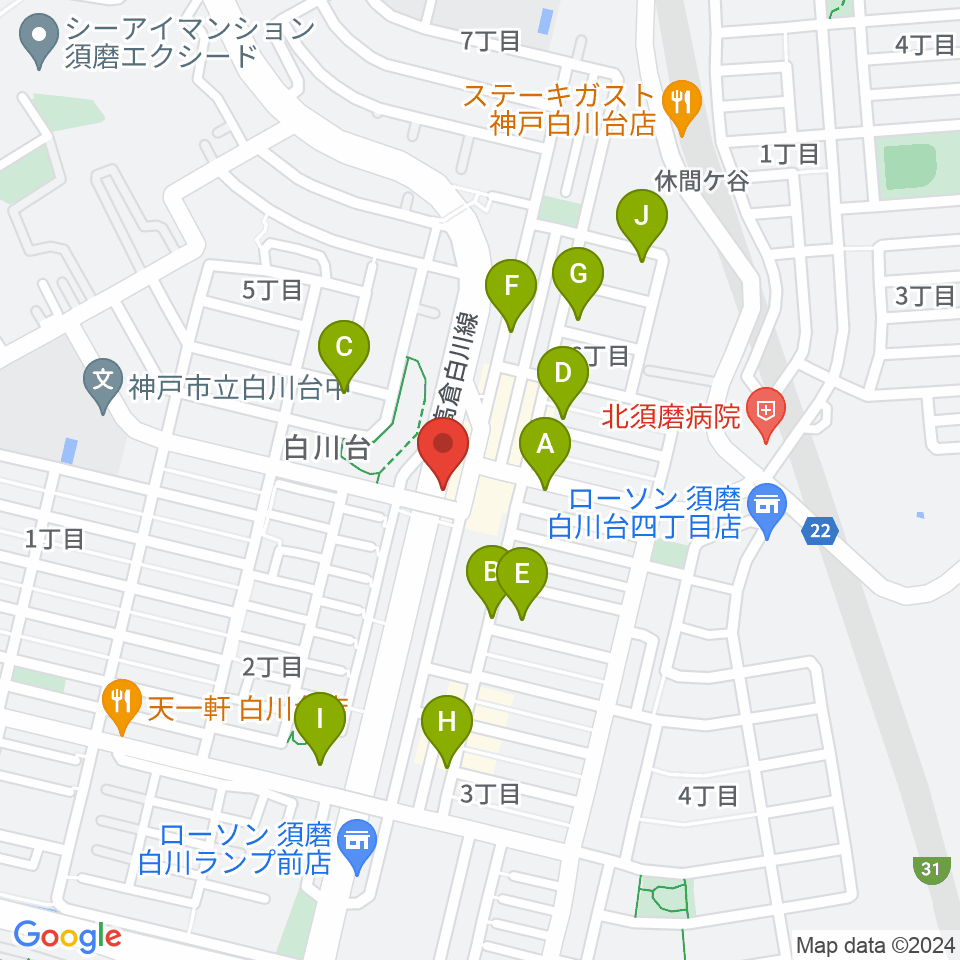 タータン周辺の駐車場・コインパーキング一覧地図