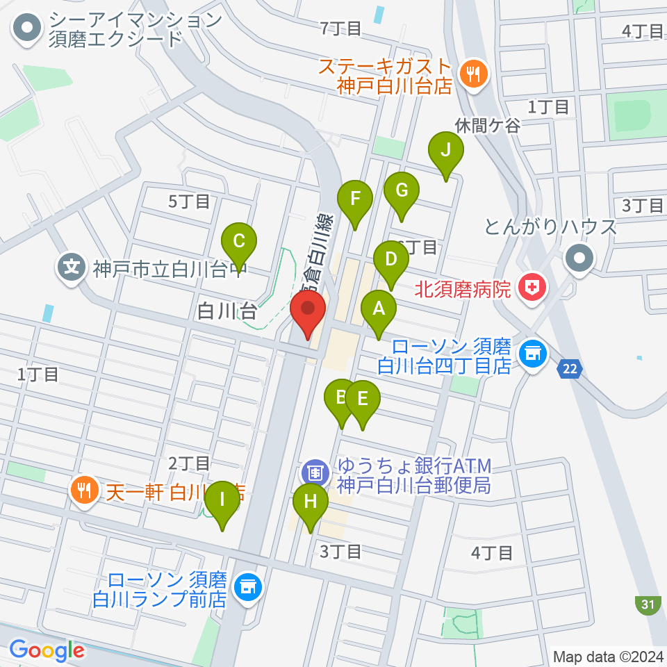 タータン周辺の駐車場・コインパーキング一覧地図