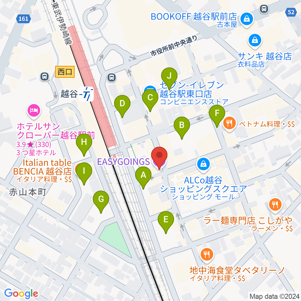 越谷イージーゴーイングス周辺の駐車場・コインパーキング一覧地図