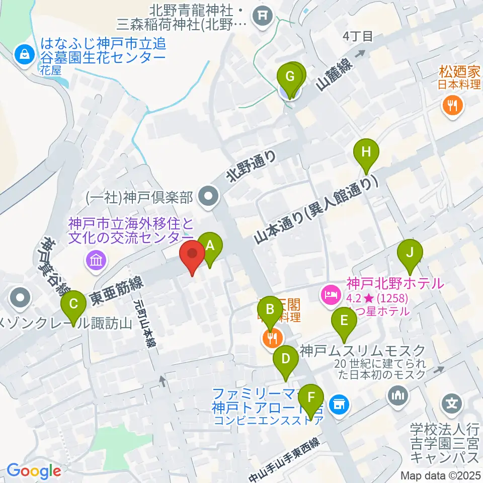 弦楽器とレコードの店プリムローズ周辺の駐車場・コインパーキング一覧地図