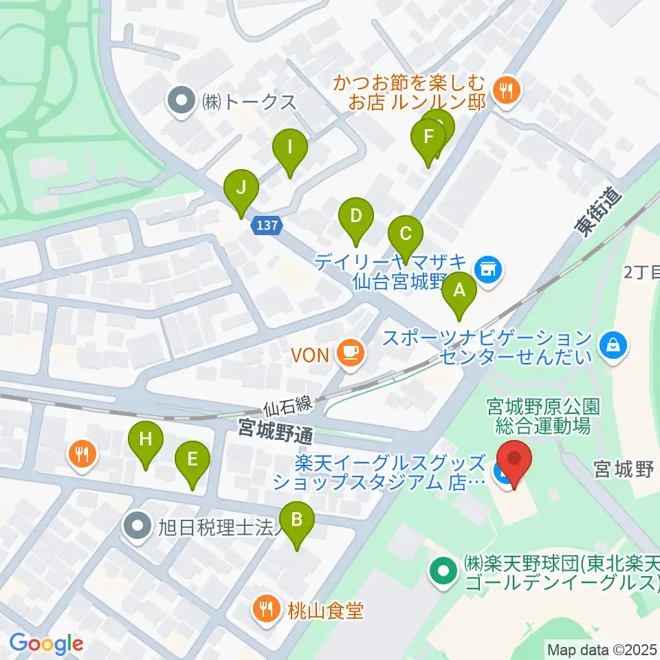 Rakuten.FM TOHOKU周辺の駐車場・コインパーキング一覧地図