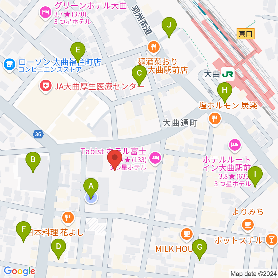 FMはなび周辺の駐車場・コインパーキング一覧地図