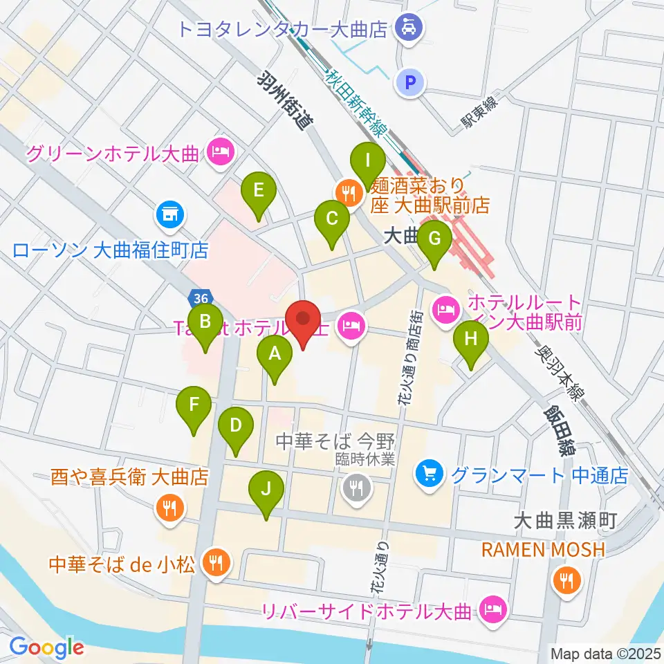 FMはなび周辺の駐車場・コインパーキング一覧地図