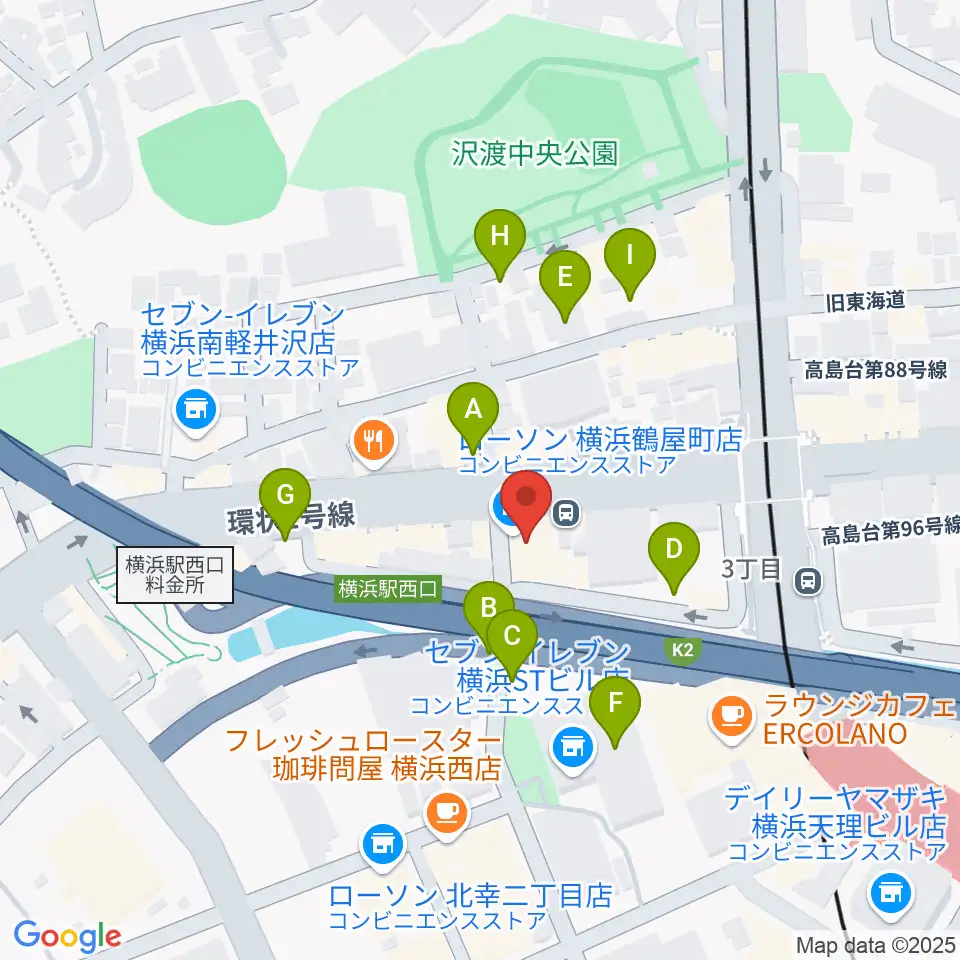アウローラミュージックサロン周辺の駐車場・コインパーキング一覧地図