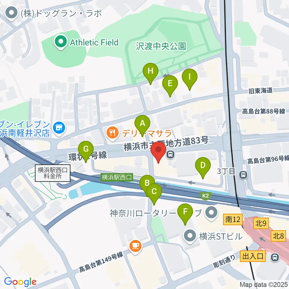 アウローラミュージックサロン周辺の駐車場・コインパーキング一覧地図