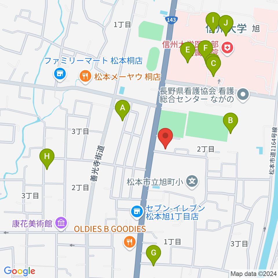 鈴木鎮一記念館周辺の駐車場・コインパーキング一覧地図