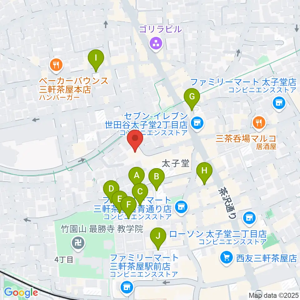 Festa Music Salon周辺の駐車場・コインパーキング一覧地図