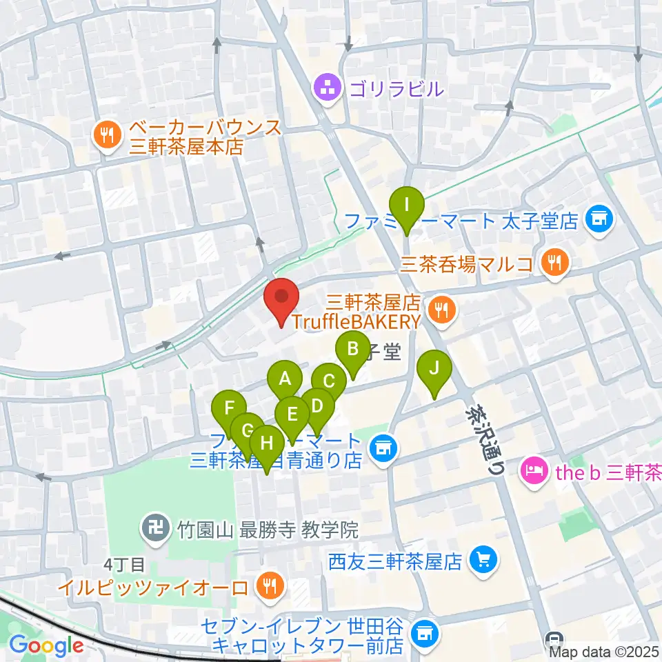 Festa Music Salon周辺の駐車場・コインパーキング一覧地図
