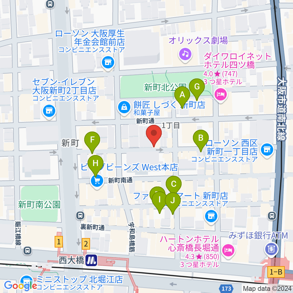 大阪スクールオブミュージック専門学校周辺の駐車場・コインパーキング一覧地図