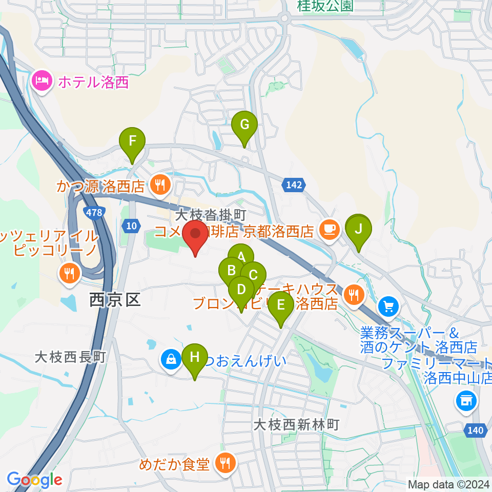 京都市立芸術大学 音楽学部周辺の駐車場・コインパーキング一覧地図