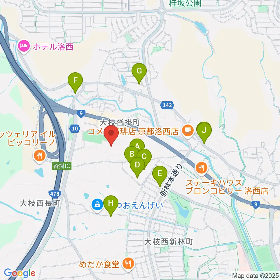 京都市立芸術大学 音楽学部周辺の駐車場・コインパーキング一覧地図
