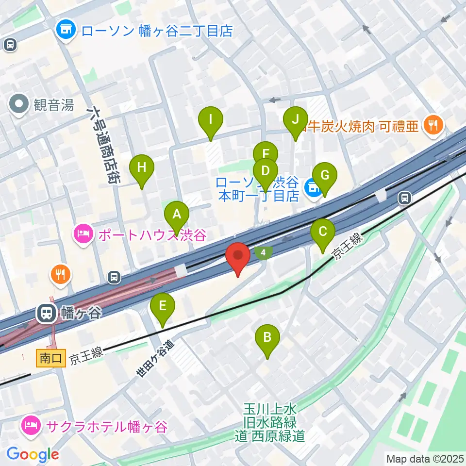 幡ヶ谷リバーススタジオ周辺の駐車場・コインパーキング一覧地図
