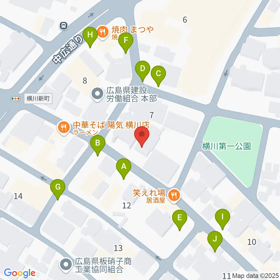 広島コンピュータ専門学校周辺の駐車場・コインパーキング一覧地図