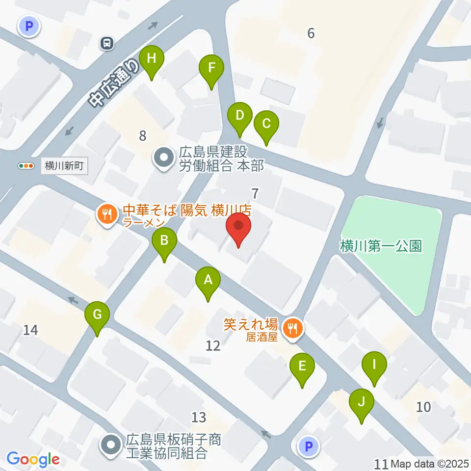 広島コンピュータ専門学校周辺の駐車場・コインパーキング一覧地図