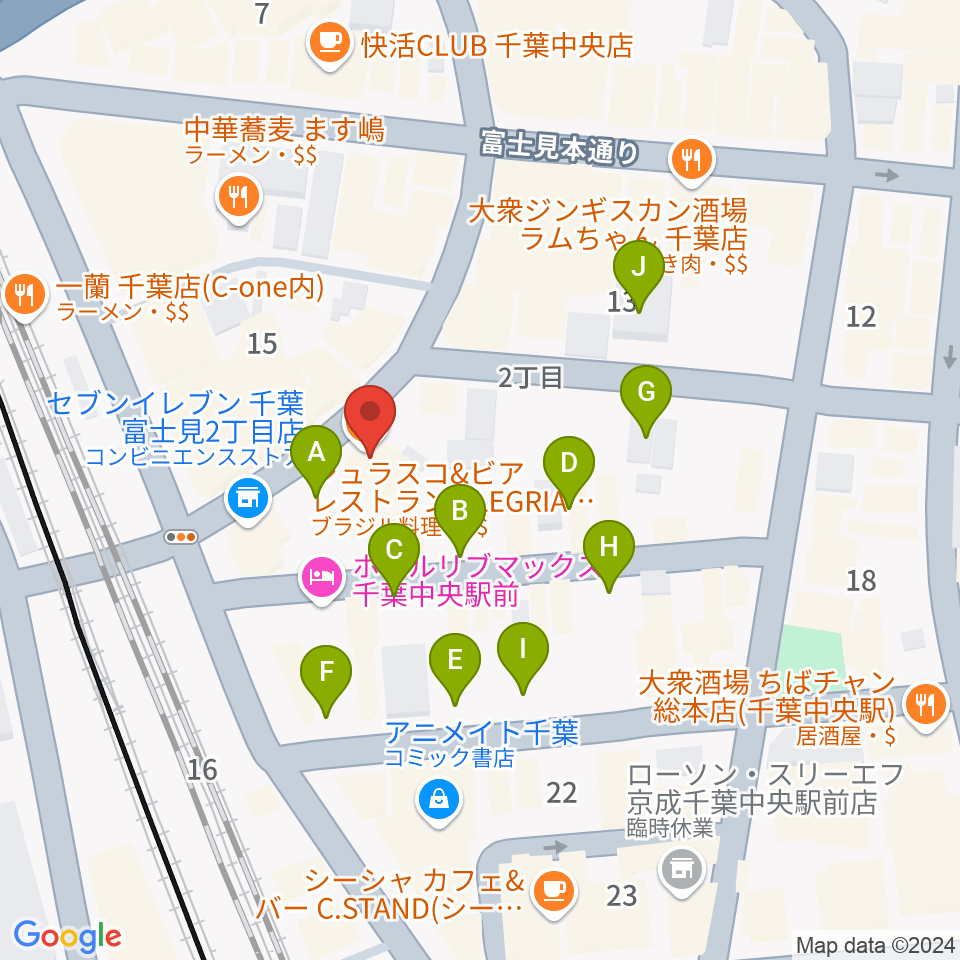 千葉ANGA周辺の駐車場・コインパーキング一覧地図