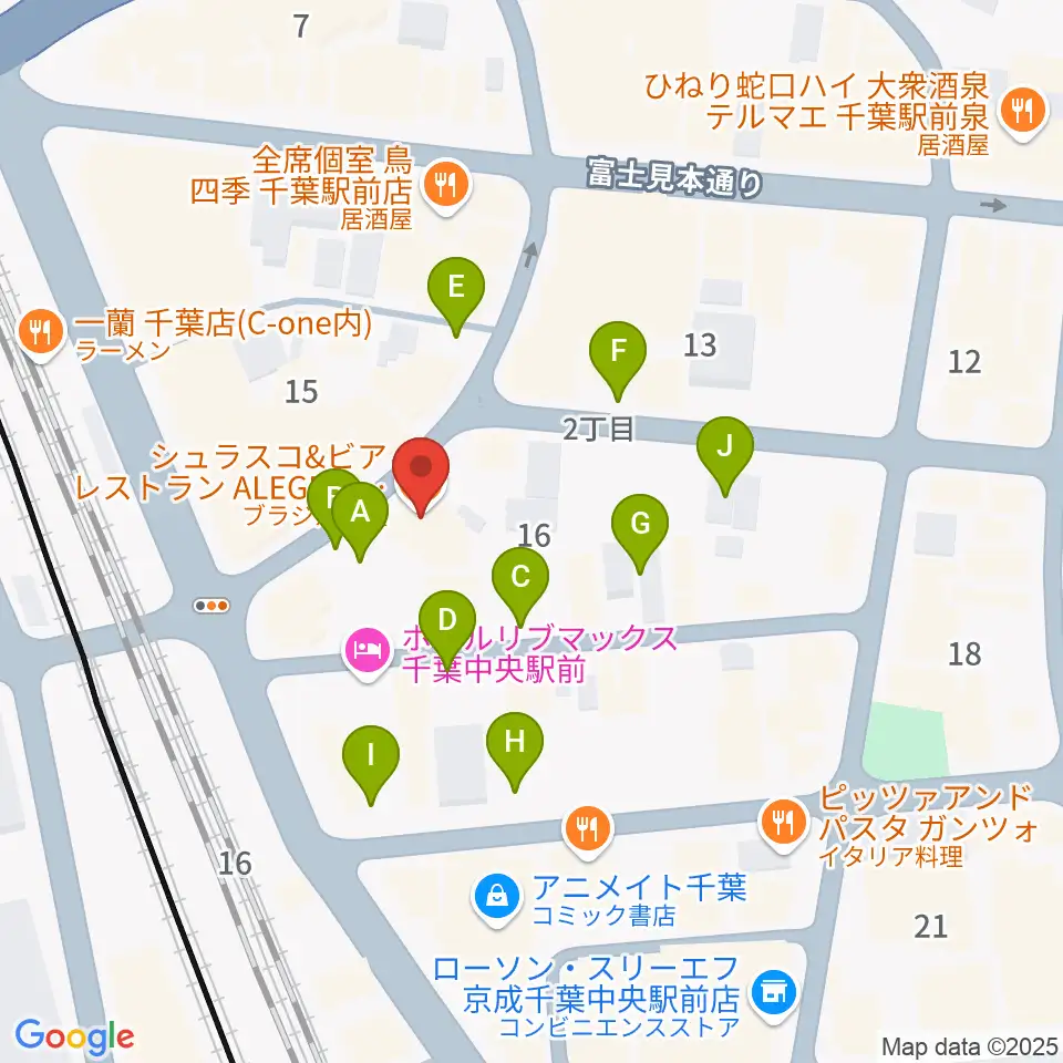 千葉ANGA周辺の駐車場・コインパーキング一覧地図