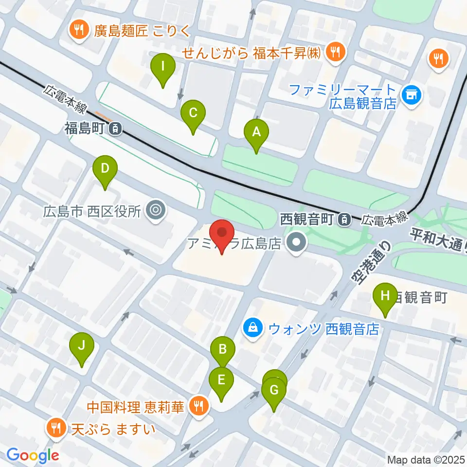 広島工業大学専門学校周辺の駐車場・コインパーキング一覧地図