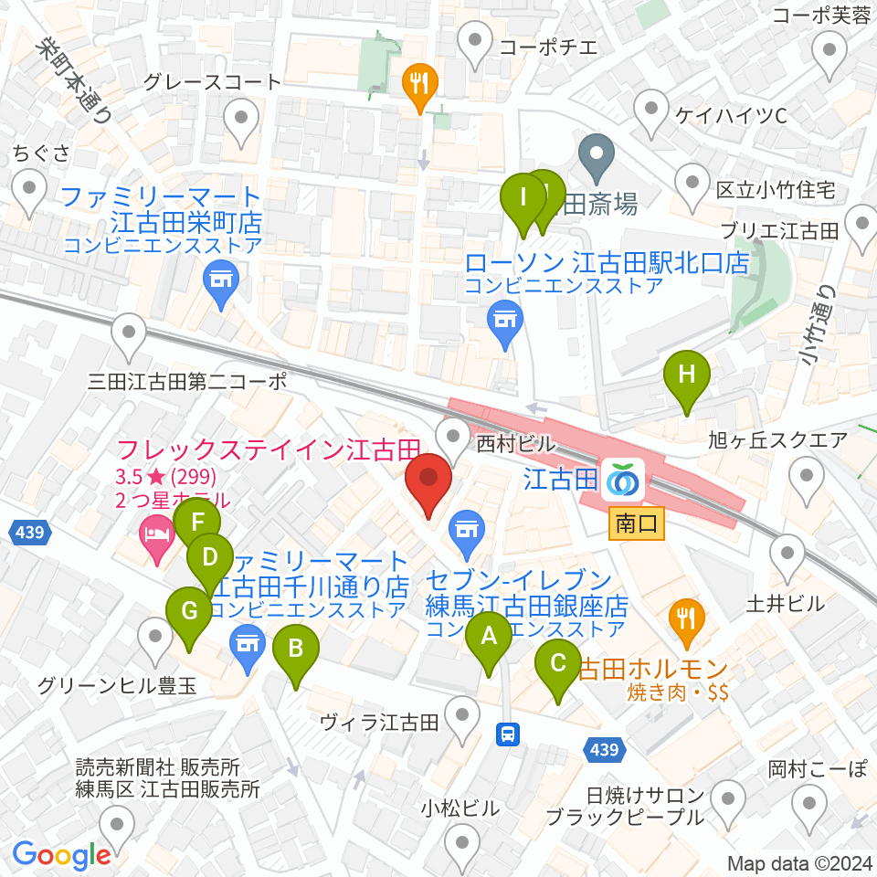 江古田そるとぴーなつ周辺の駐車場・コインパーキング一覧地図