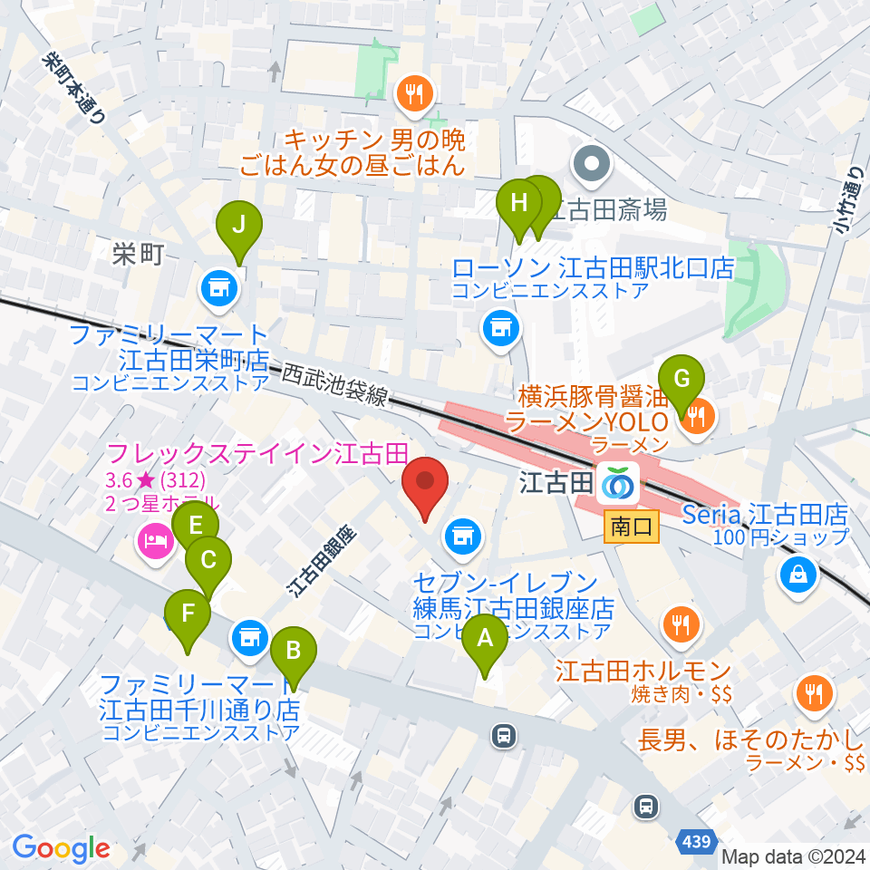 江古田そるとぴーなつ周辺の駐車場・コインパーキング一覧地図