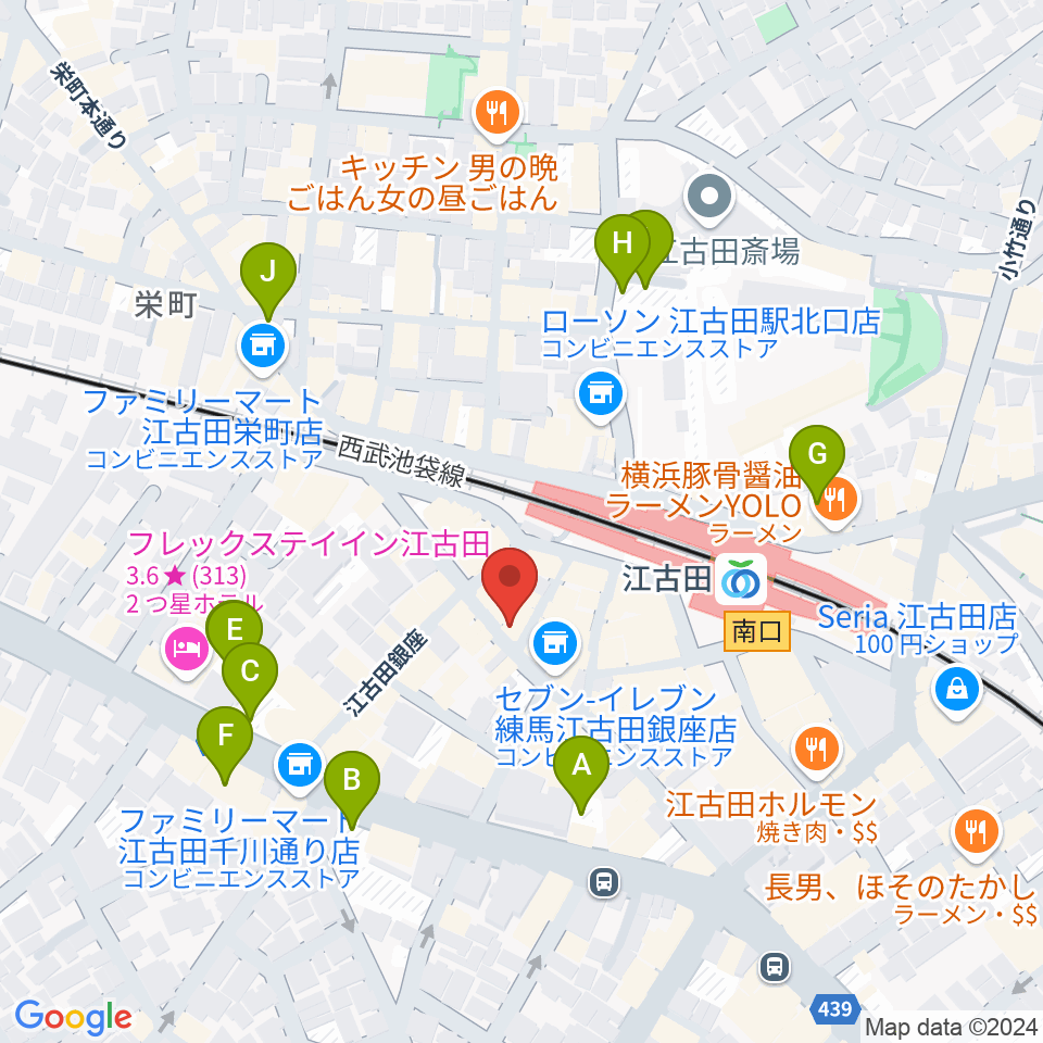 江古田そるとぴーなつ周辺の駐車場・コインパーキング一覧地図