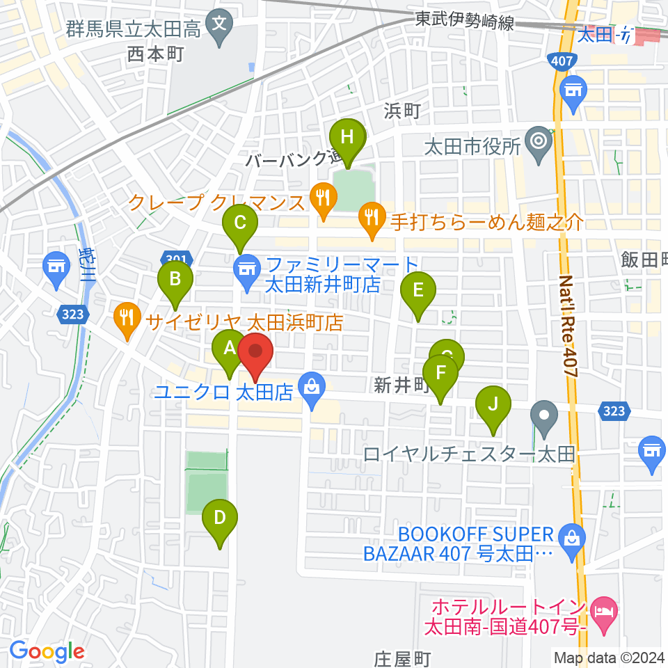 太田エモーション周辺の駐車場・コインパーキング一覧地図