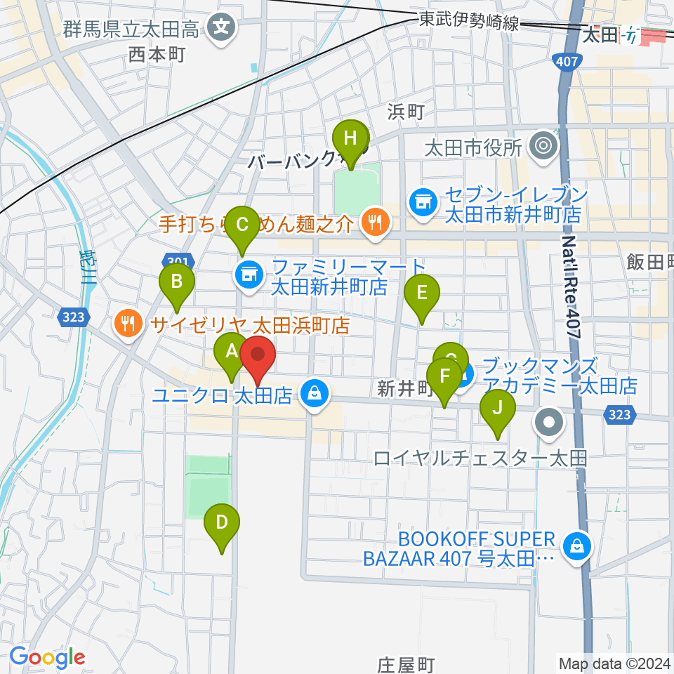 太田エモーション周辺の駐車場・コインパーキング一覧地図