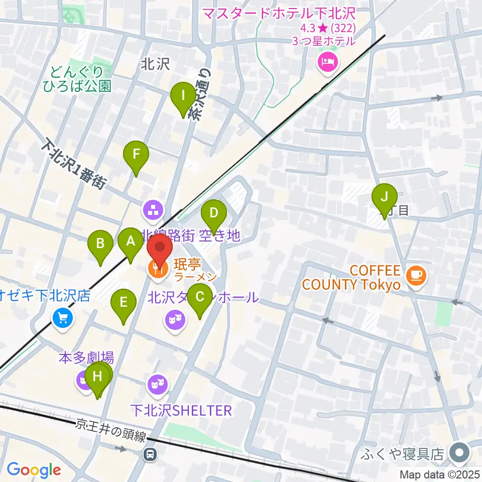 下北沢Music Island O周辺の駐車場・コインパーキング一覧地図