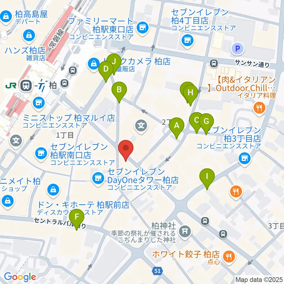 柏Studio WUU周辺の駐車場・コインパーキング一覧地図