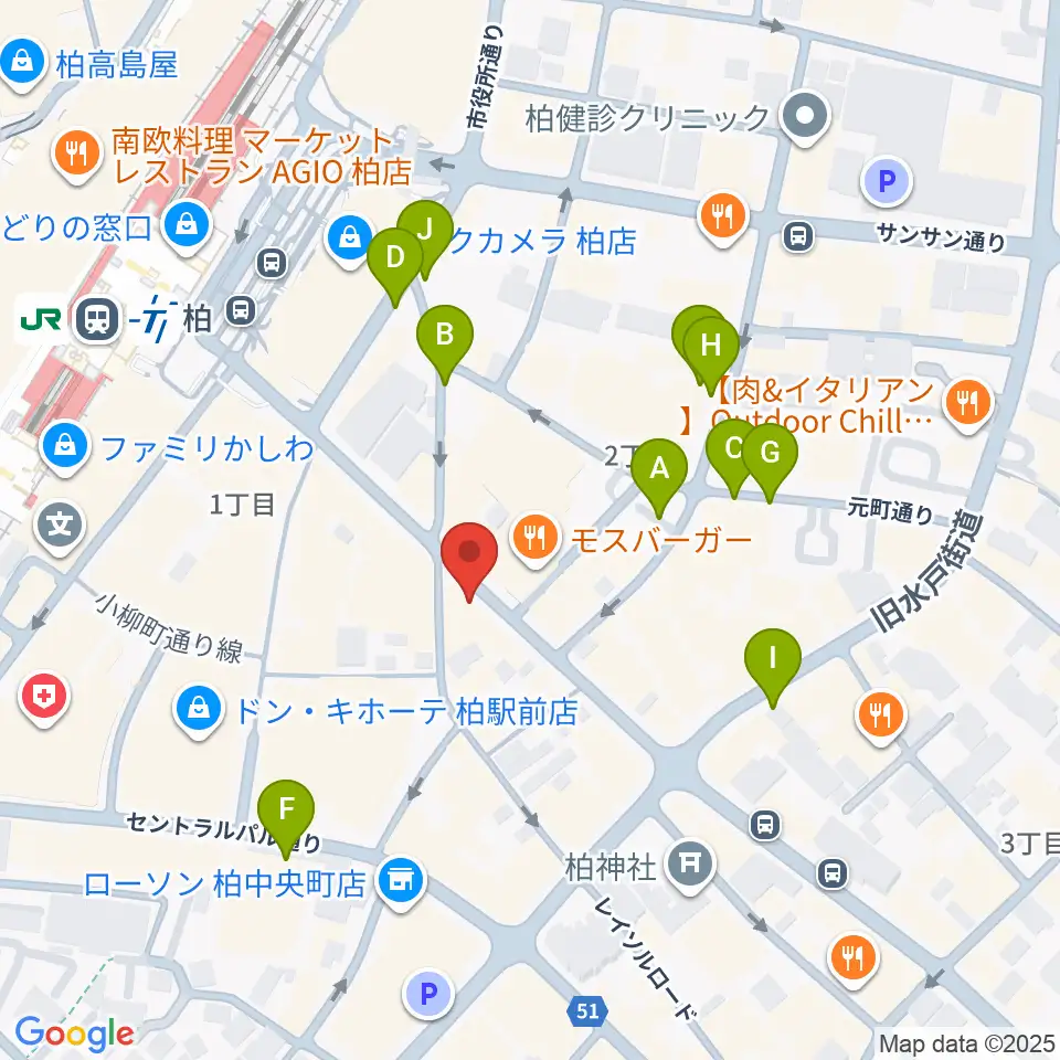 柏Studio WUU周辺の駐車場・コインパーキング一覧地図