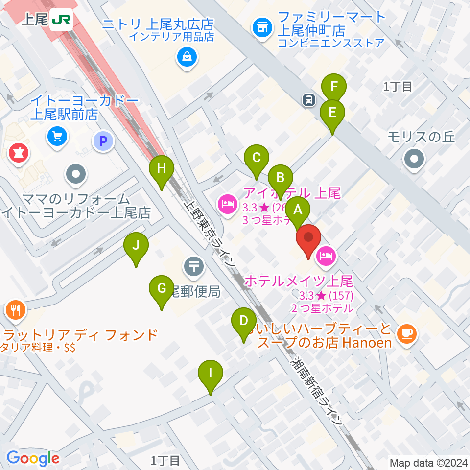 上尾 プラス・イレヴン周辺の駐車場・コインパーキング一覧地図