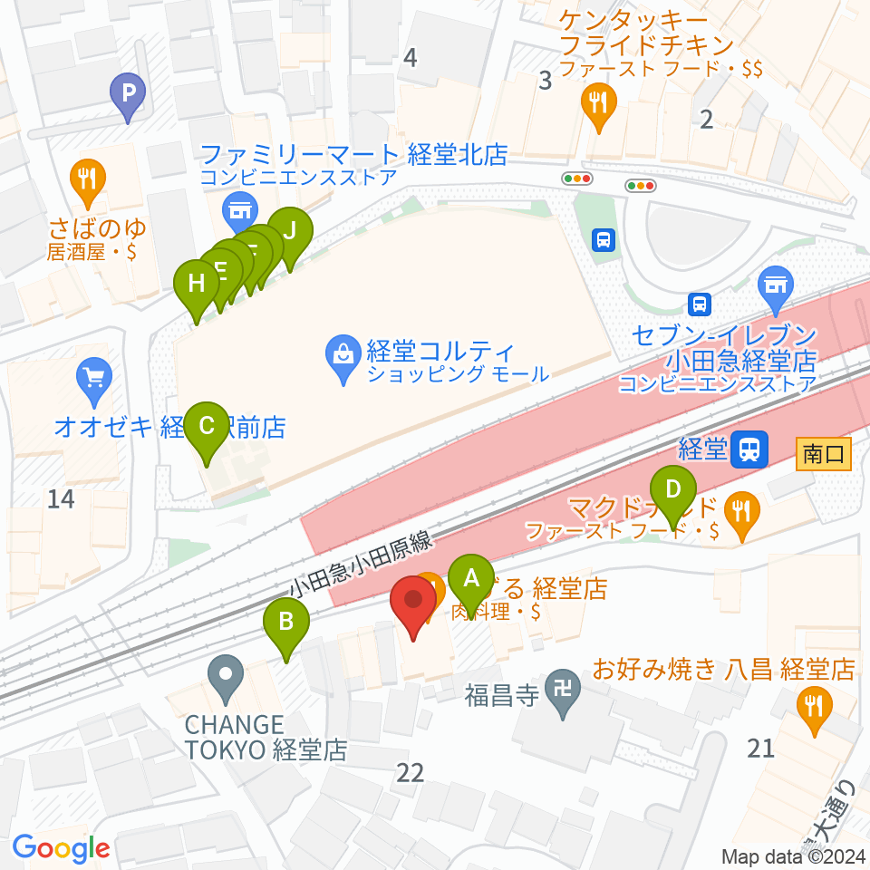 経堂Crazy Love周辺の駐車場・コインパーキング一覧地図