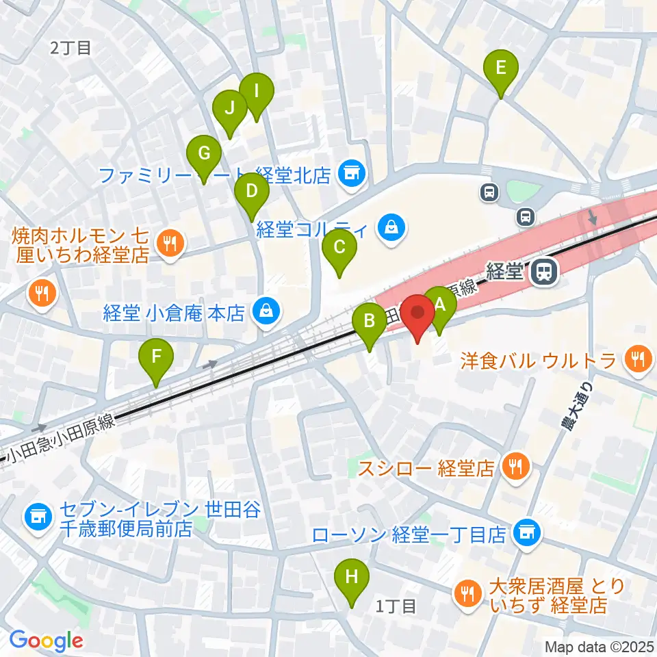 経堂Crazy Love周辺の駐車場・コインパーキング一覧地図