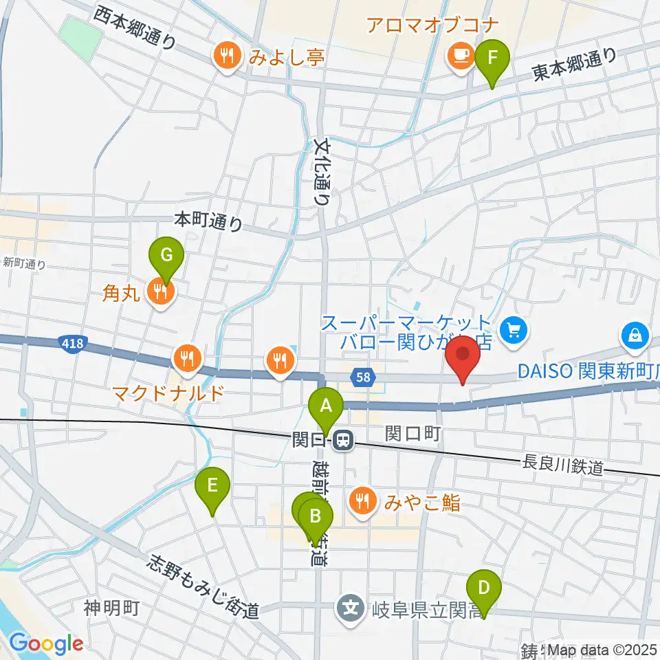 シノダ楽器 旭ヶ丘センター周辺の駐車場・コインパーキング一覧地図