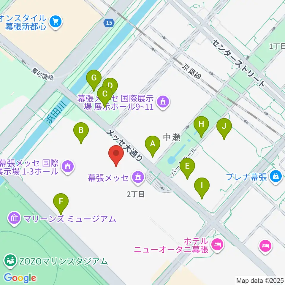 幕張イベントホール周辺の駐車場・コインパーキング一覧地図