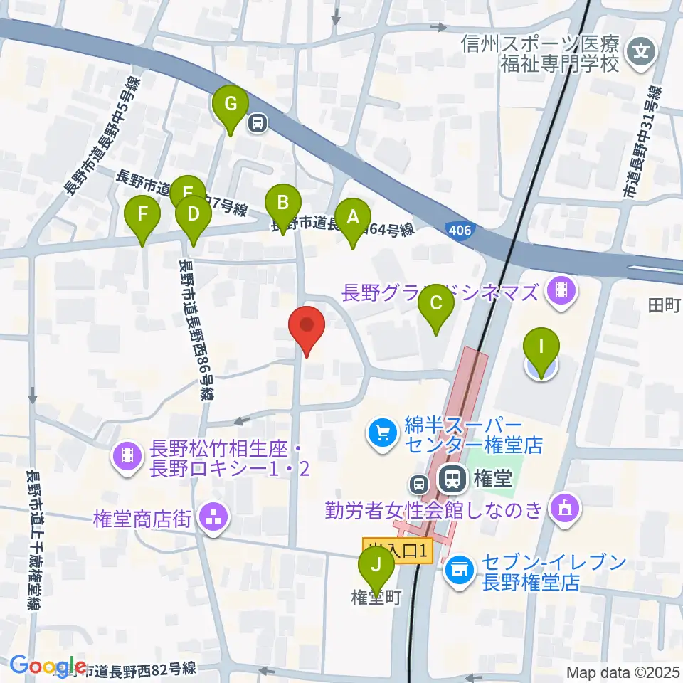 長野ロズベリーカフェ周辺の駐車場・コインパーキング一覧地図
