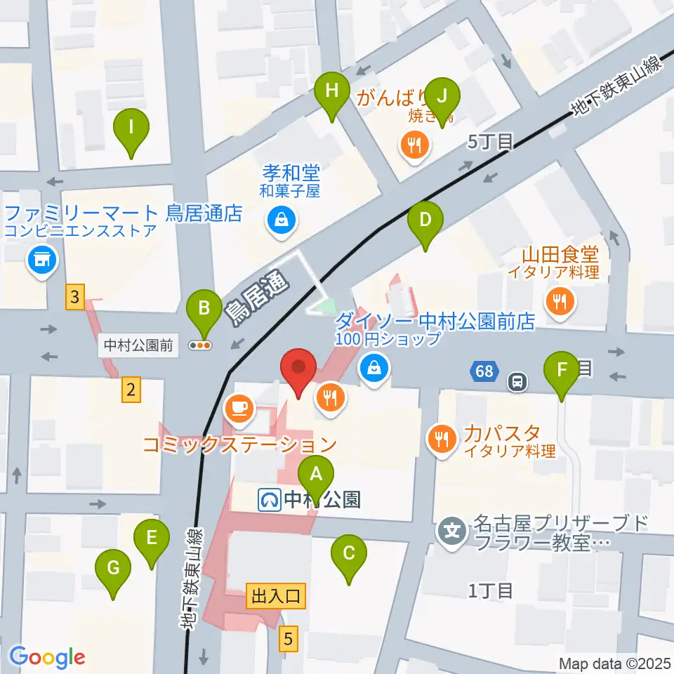 松栄楽器 名古屋店周辺の駐車場・コインパーキング一覧地図