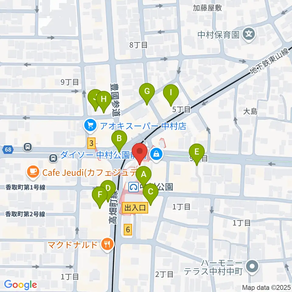 松栄楽器 名古屋店周辺の駐車場・コインパーキング一覧地図
