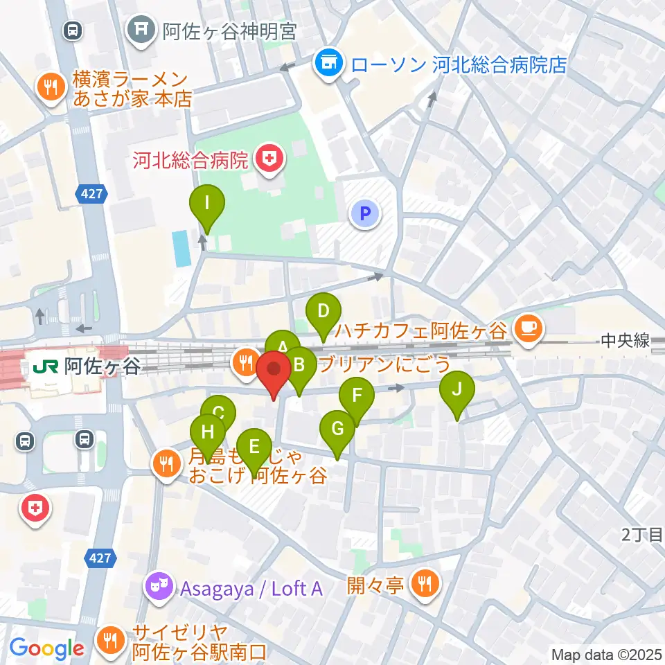 阿佐ヶ谷ハーネス周辺の駐車場・コインパーキング一覧地図