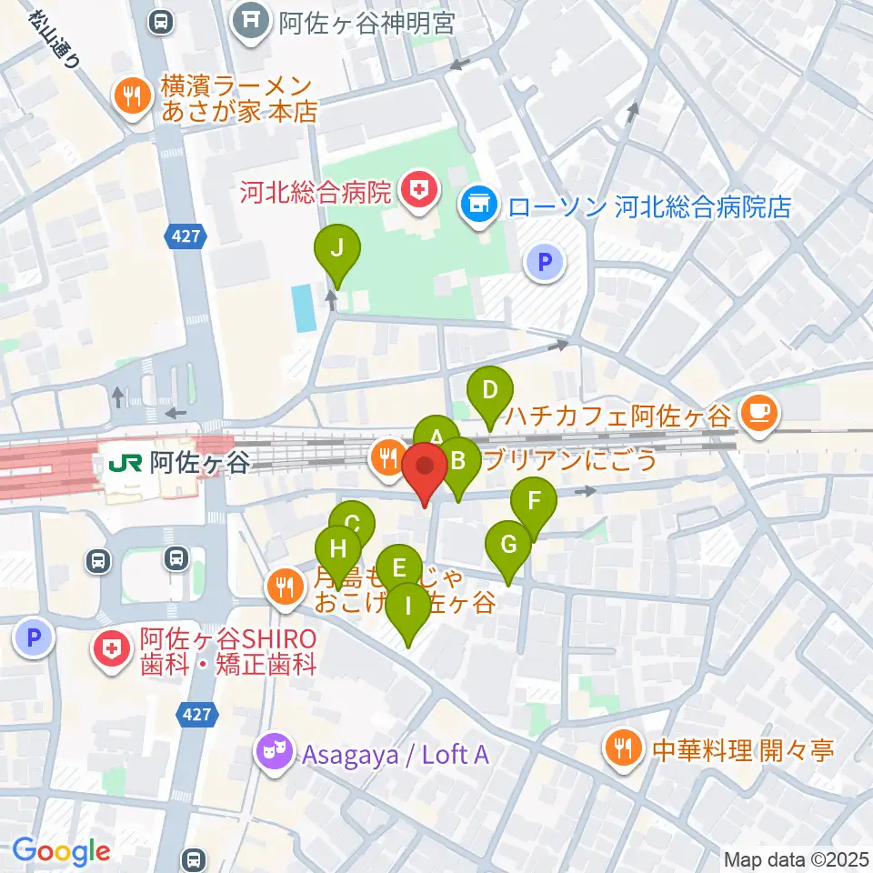 阿佐ヶ谷ハーネス周辺の駐車場・コインパーキング一覧地図