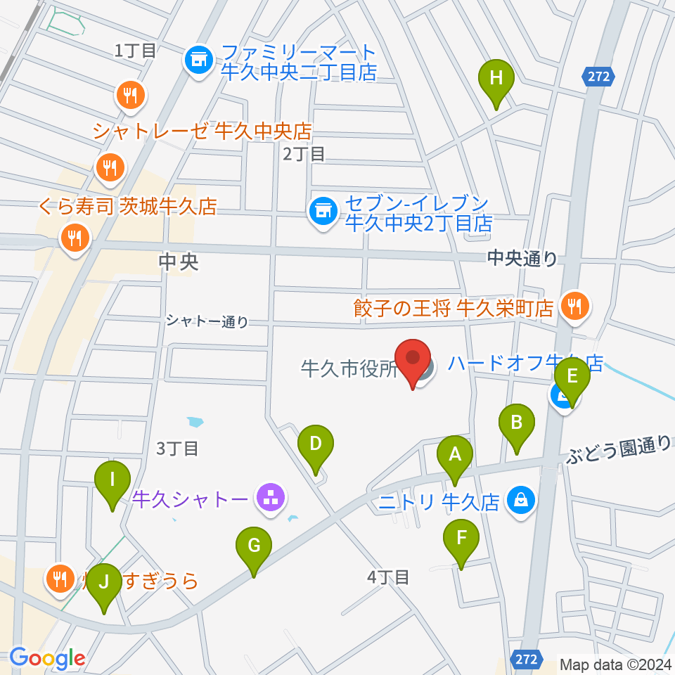 FMうしくうれしく放送（FM-UU）周辺の駐車場・コインパーキング一覧地図