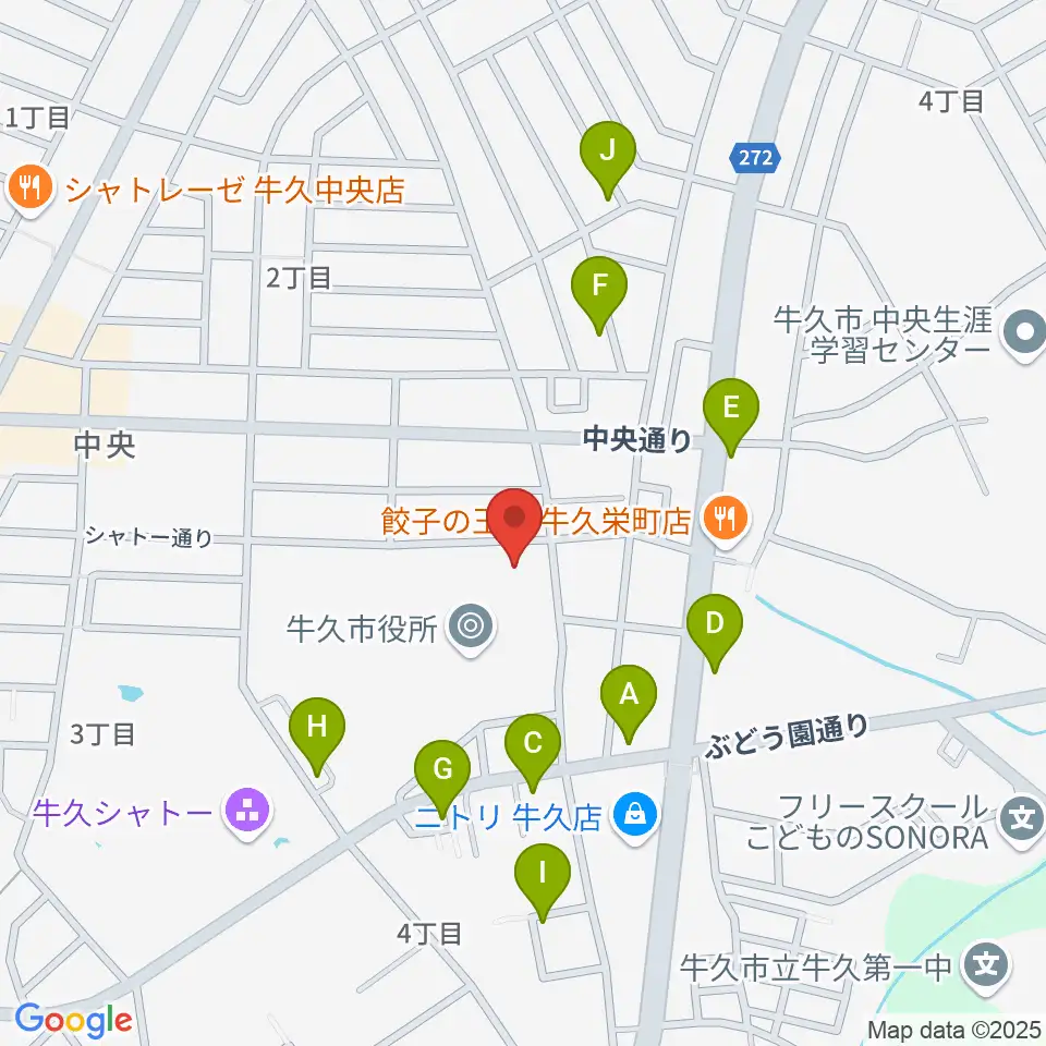 FMうしくうれしく放送周辺の駐車場・コインパーキング一覧地図