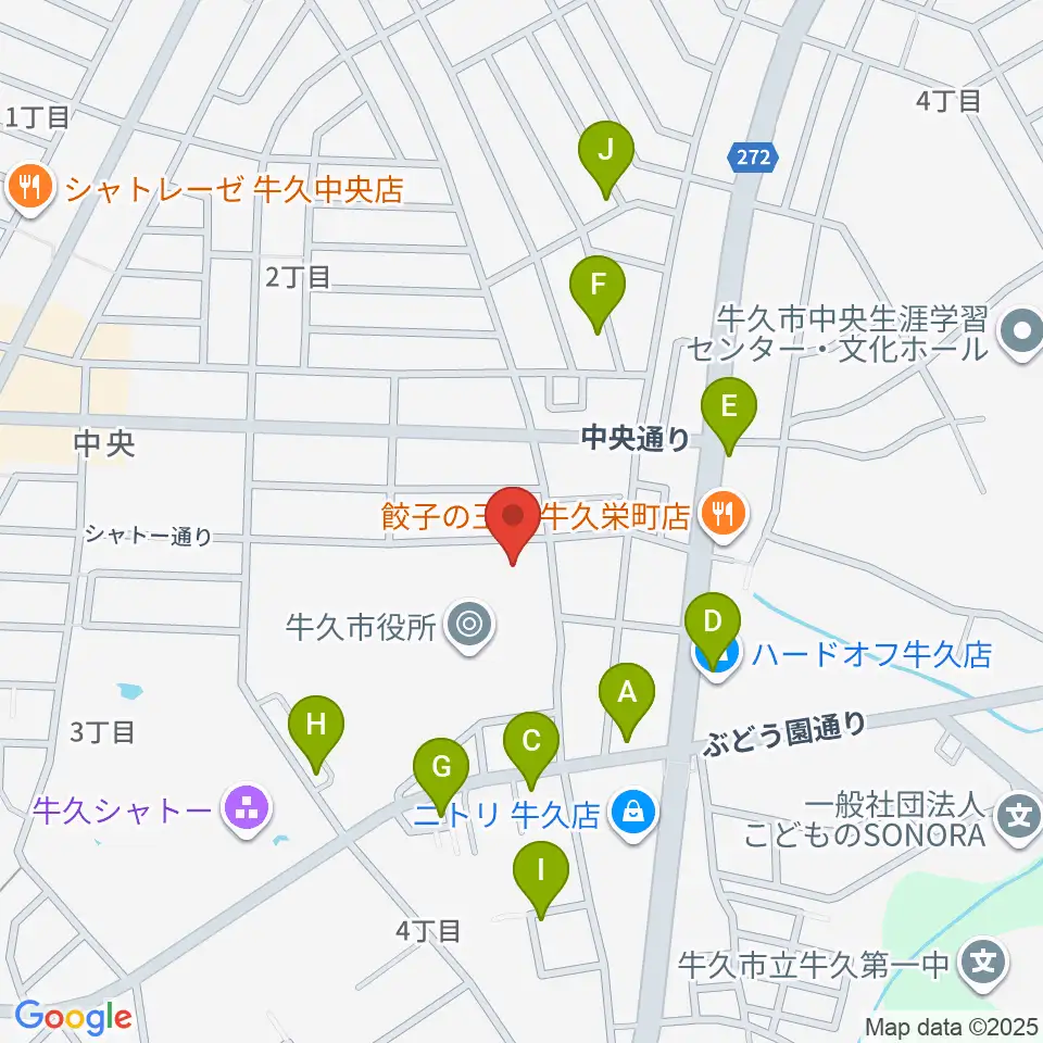FMうしくうれしく放送周辺の駐車場・コインパーキング一覧地図