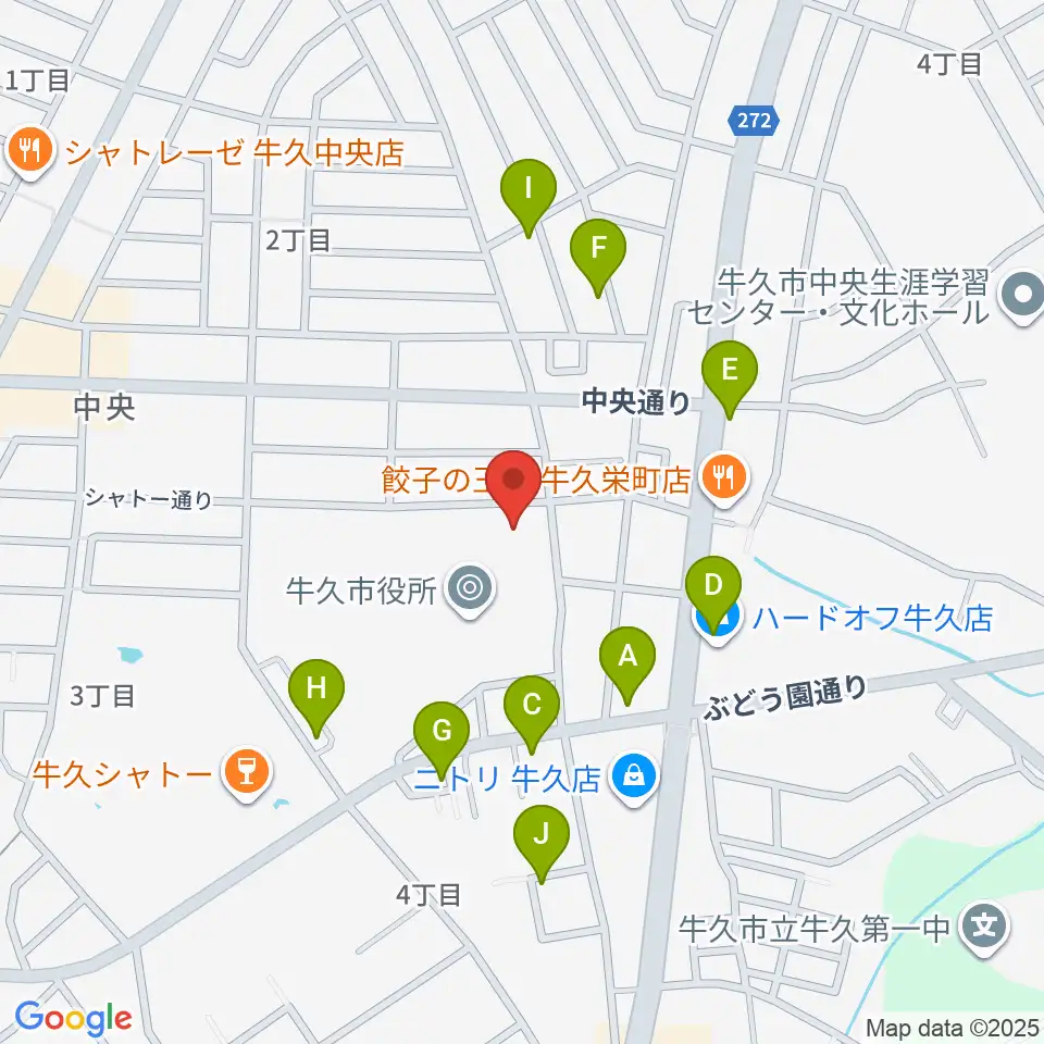 FMうしくうれしく放送周辺の駐車場・コインパーキング一覧地図
