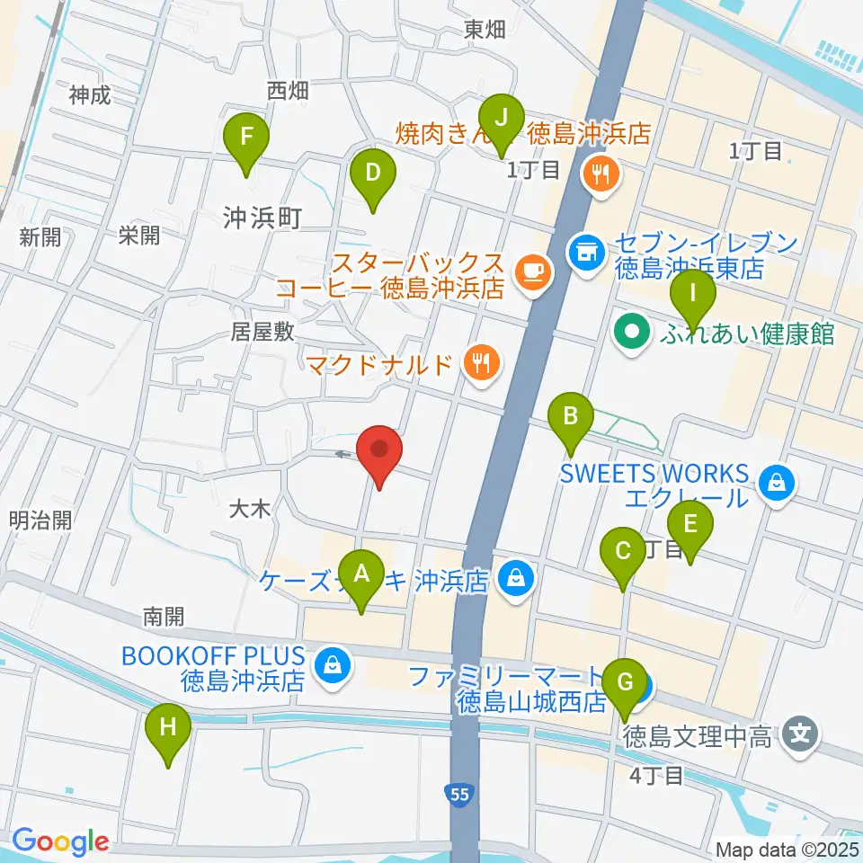 ユニスタイル沖浜周辺の駐車場・コインパーキング一覧地図
